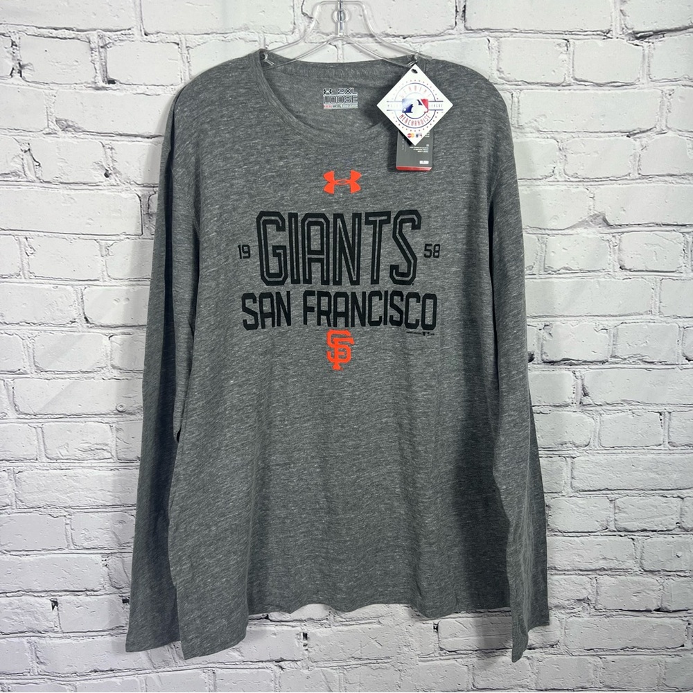 *NEW* Men's Under Armour San Francisco Giants Long Sleeve T Shirt Size 2XL (A13)